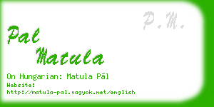 pal matula business card
